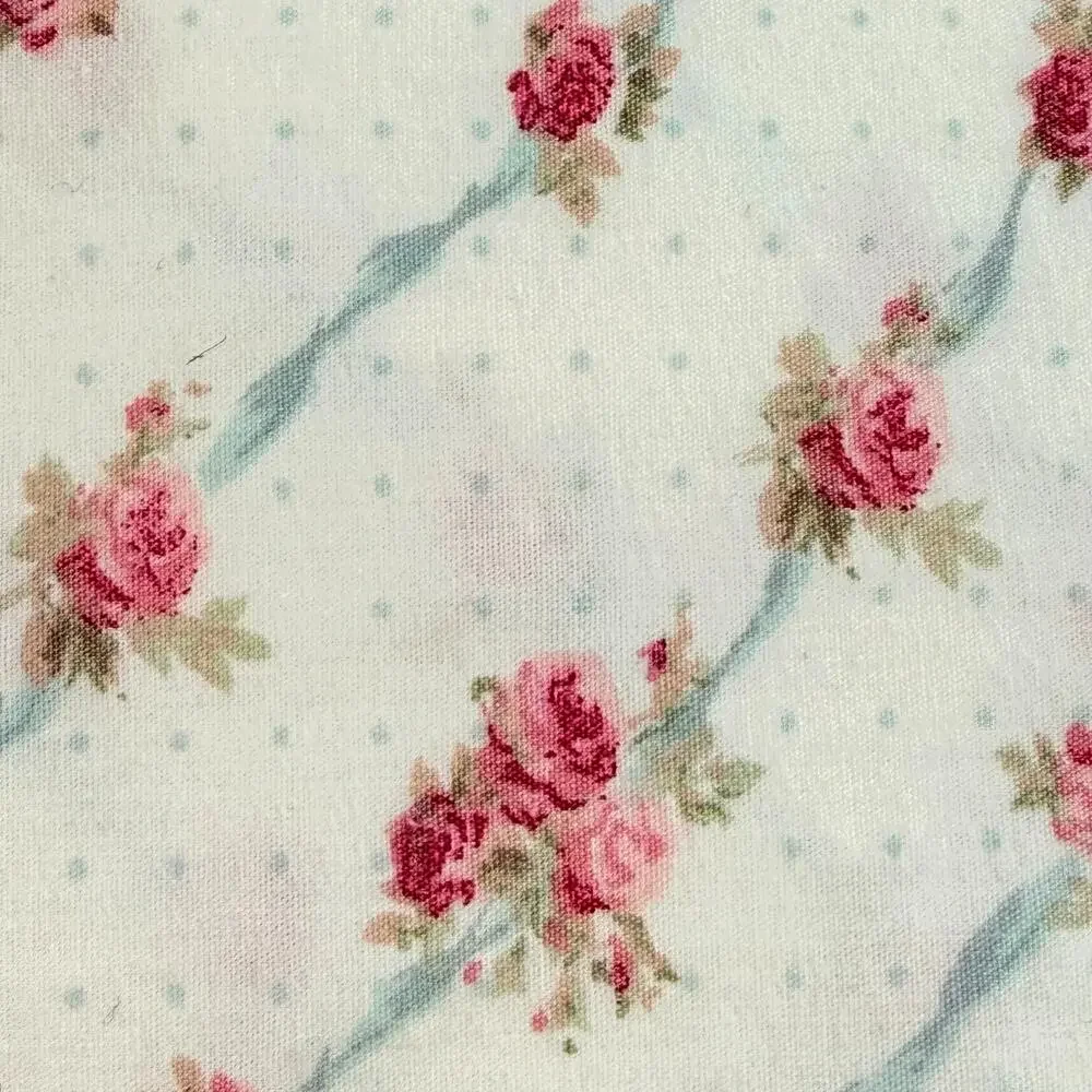 Simply Shabby Chic King Parlor Trellis Rose Sheets Floral Cottagecore Cotton 2PC
